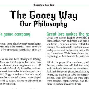 Philosophy and House Rules
